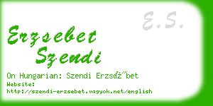 erzsebet szendi business card